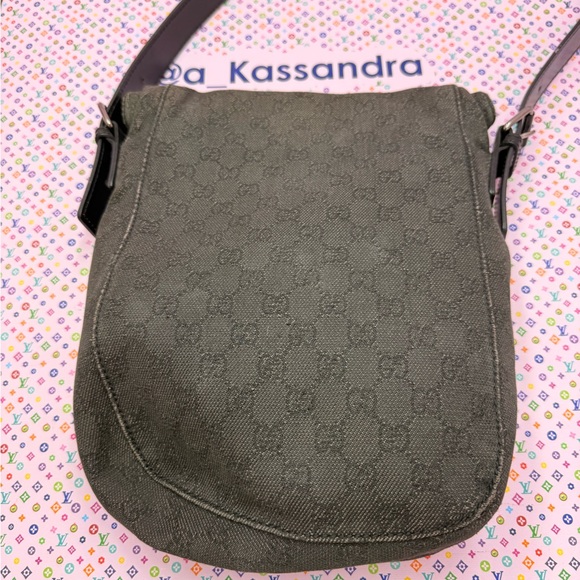 Authentic Gucci Monogram Denim Crossbody Bag - Picture 7 of 14